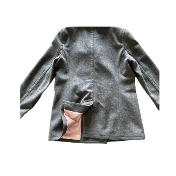 GAP Gray Wool Blend Button Down Pea Coat Women’s Medium - Picture 7 of 16